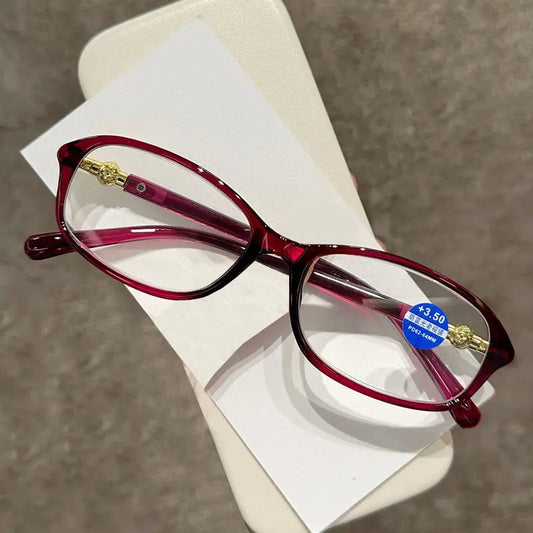 Vintage Gold-Accent Oval Frame - Anti-Blue Light Reading Glasses | Kabayan Bazaar"