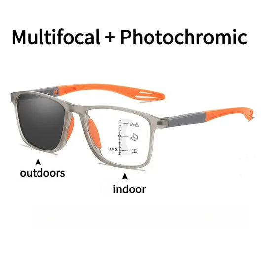 Progressive Multifocal Photochromic Reading Glass Near and Far