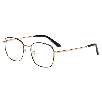 Photochromic Anti-Blue Light Glasses | Gold Square Metal Frame – UV400 Sun-Reactive Eyeglasses | Kabayan Bazaar UAE