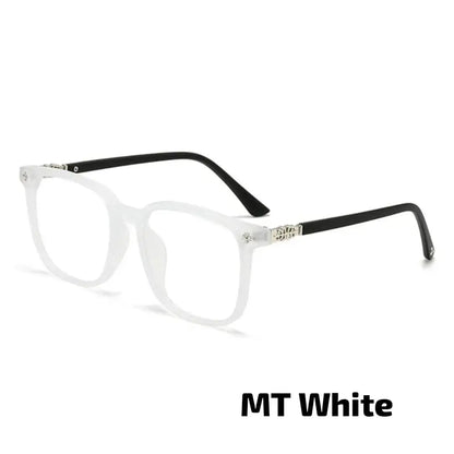 Anti-Radiation Blue Light Blocking Glasses – Matte White Square Frame | UAE