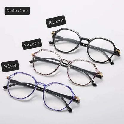 "Anti-Radiation Glasses UAE – Green Marble Round Frame Blue Light Blocking Eyewear (Unisex)"