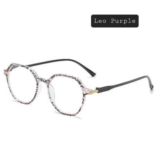 "Anti-Radiation Glasses UAE – Green Marble Round Frame Blue Light Blocking Eyewear (Unisex)"
