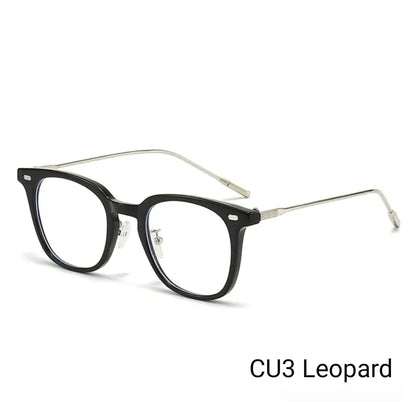 Square Frame Optical Glasses | Black & Silver Two-Tone Frame Photochromic +Anti-Blue Light Eyeglasses | Kabayan Bazaar UAE