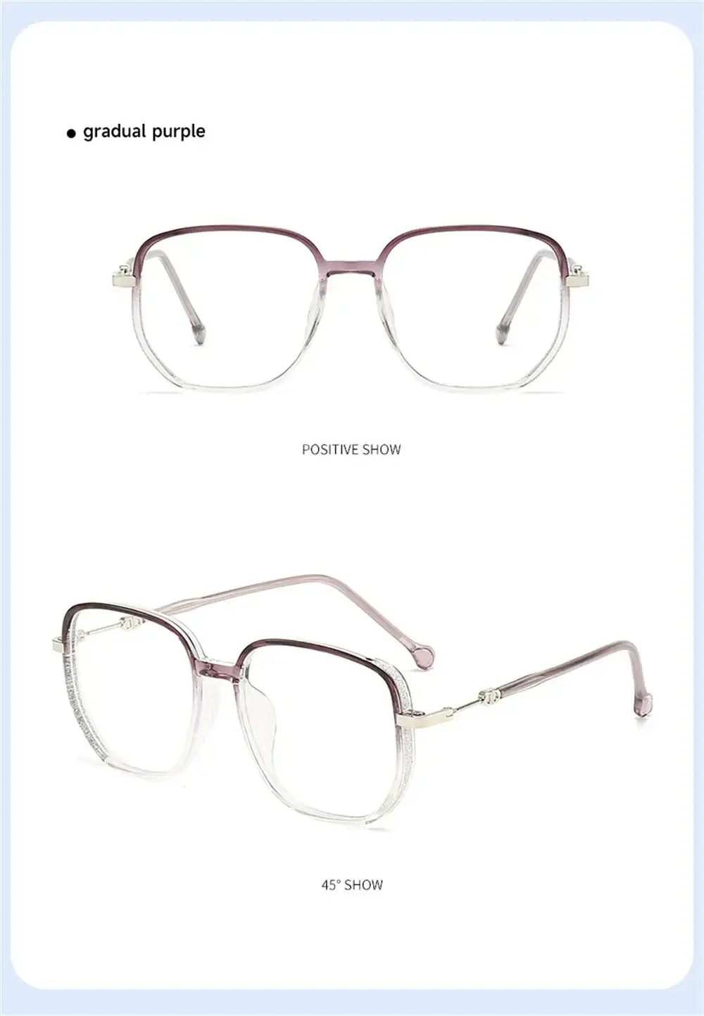 Anti-Radiation Glasses UV400 – Sparkle Clear Frame Blue Light Blocking Eyeglasses