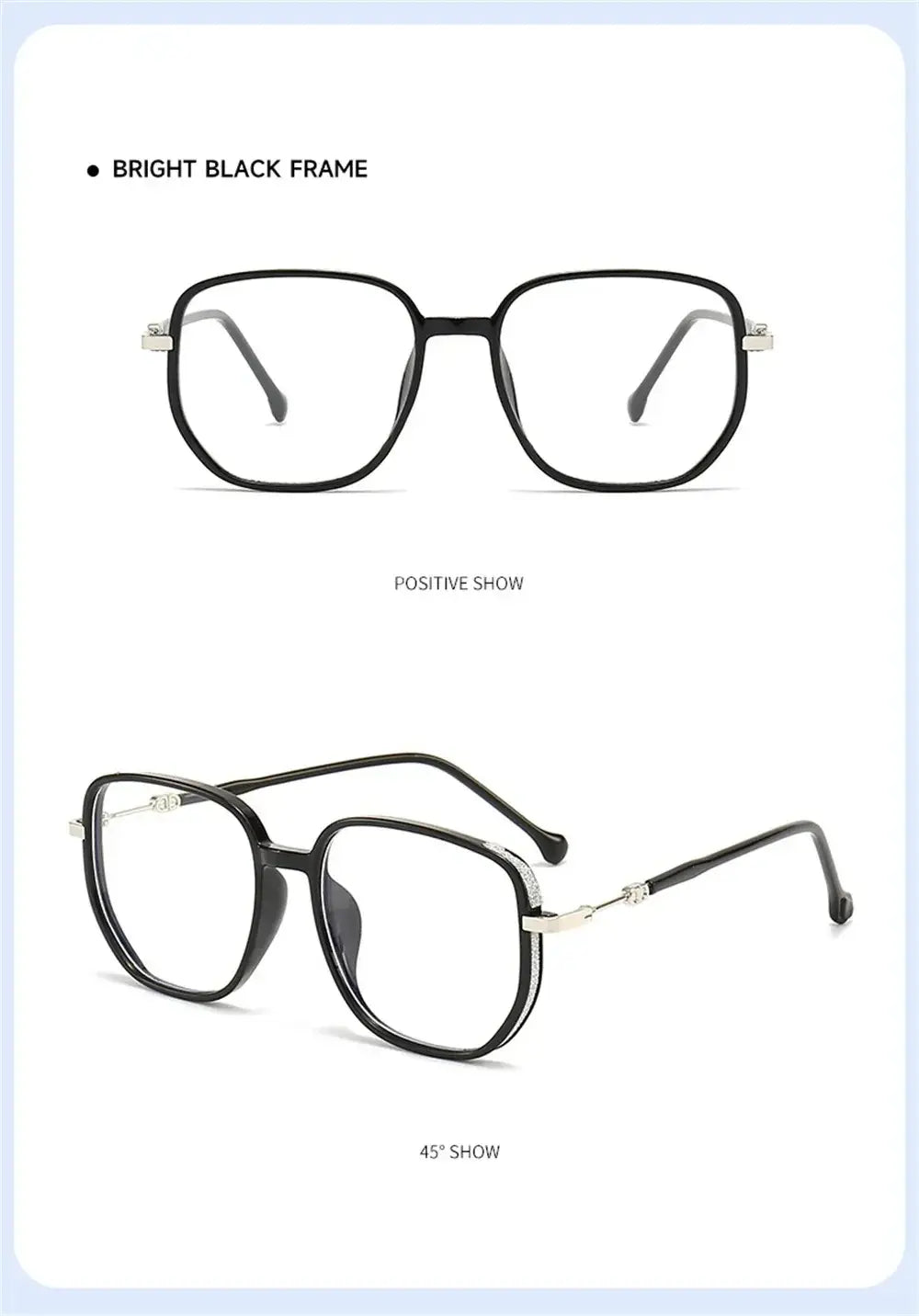 Anti-Radiation Glasses UV400 – Sparkle Clear Frame Blue Light Blocking Eyeglasses