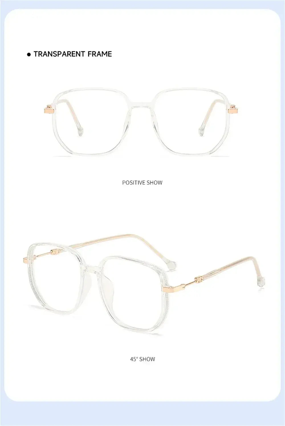 Anti-Radiation Glasses UV400 – Sparkle Clear Frame Blue Light Blocking Eyeglasses