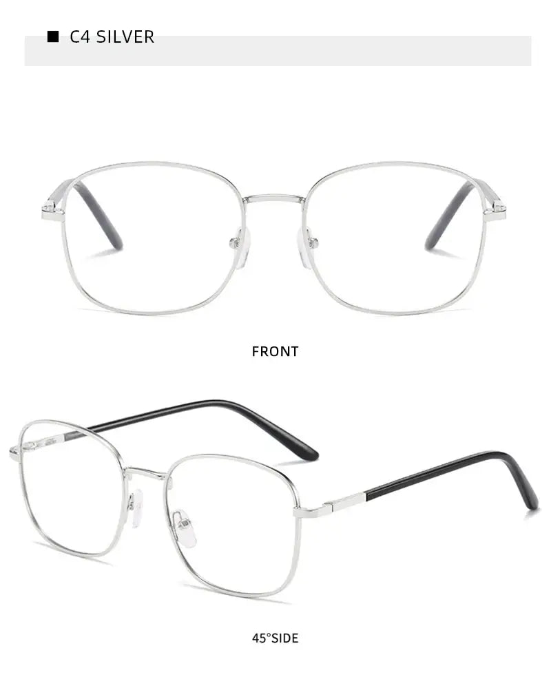 Photochromic Anti-Blue Light Glasses | Gold Square Metal Frame – UV400 Sun-Reactive Eyeglasses | Kabayan Bazaar UAE