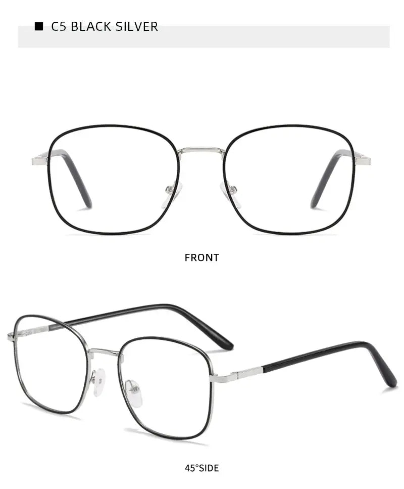 Photochromic Anti-Blue Light Glasses | Gold Square Metal Frame – UV400 Sun-Reactive Eyeglasses | Kabayan Bazaar UAE