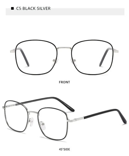 Photochromic Anti-Blue Light Glasses | Gold Square Metal Frame – UV400 Sun-Reactive Eyeglasses | Kabayan Bazaar UAE