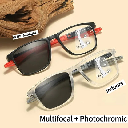 Progressive Multifocal Photochromic Reading Glass Near and Far