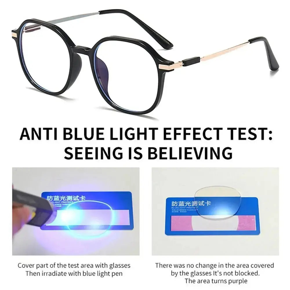 Anti-Radiation Blue Light Glasses – Clear Round Frame UAE