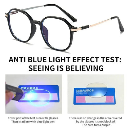 Anti-Radiation Blue Light Glasses – Clear Round Frame UAE