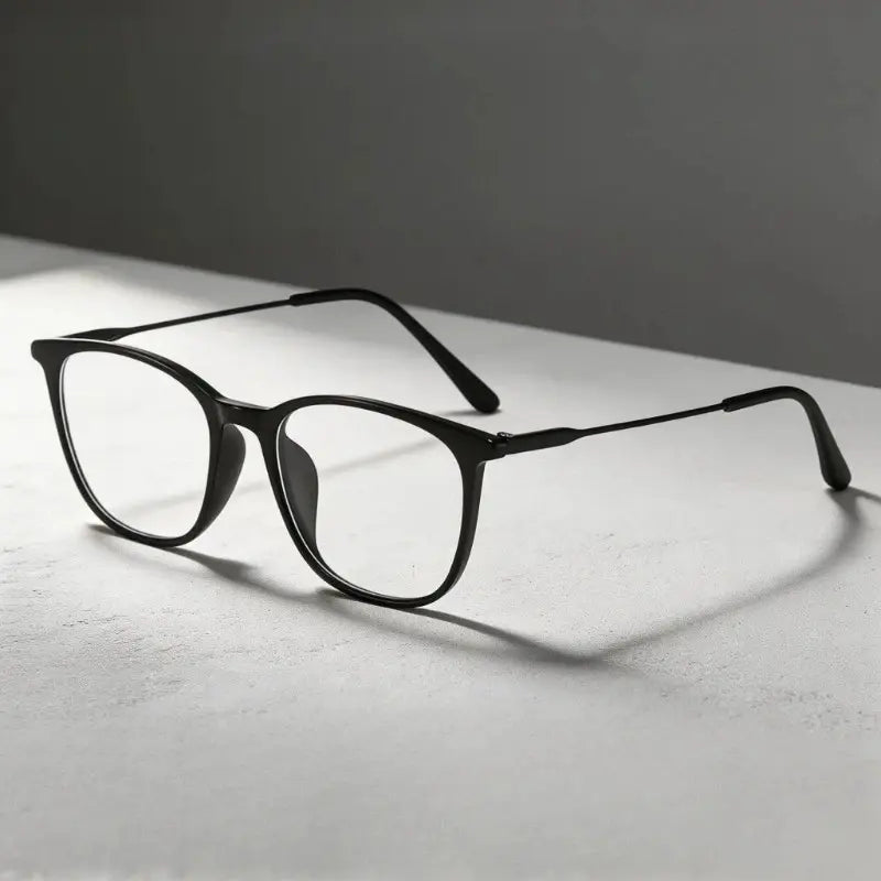 Square Frame Optical Glasses | Transparent Pink Frame with Silver Bridge – Anti-Blue Light Eyeglasses | Kabayan Bazaar UAE