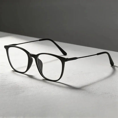 Square Frame Optical Glasses | Transparent Pink Frame with Silver Bridge – Anti-Blue Light Eyeglasses | Kabayan Bazaar UAE
