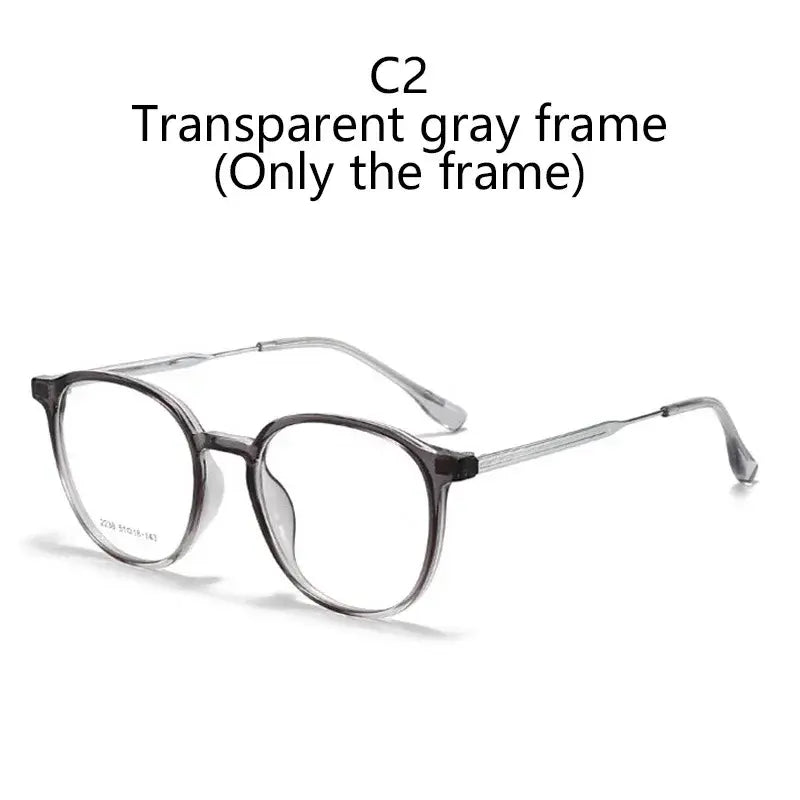 Anti-Radiation Round Eyeglasses Frame – Black Blue Light Blocking Glasses | UAE