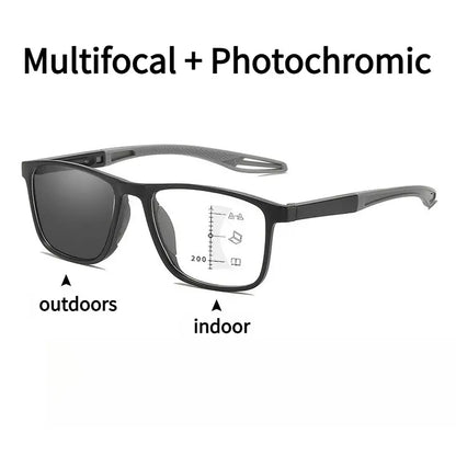 Progressive Multifocal Photochromic Reading Glass Near and Far