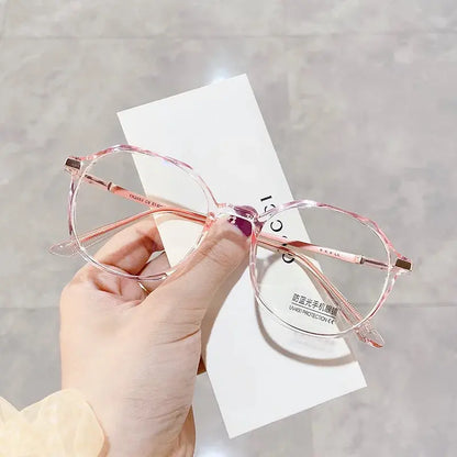 Photochromic Round Glasses | Clear Transparent Frame – TR90 Anti-Blue Light UV400 Eyeglasses | Kabayan Bazaar UAE