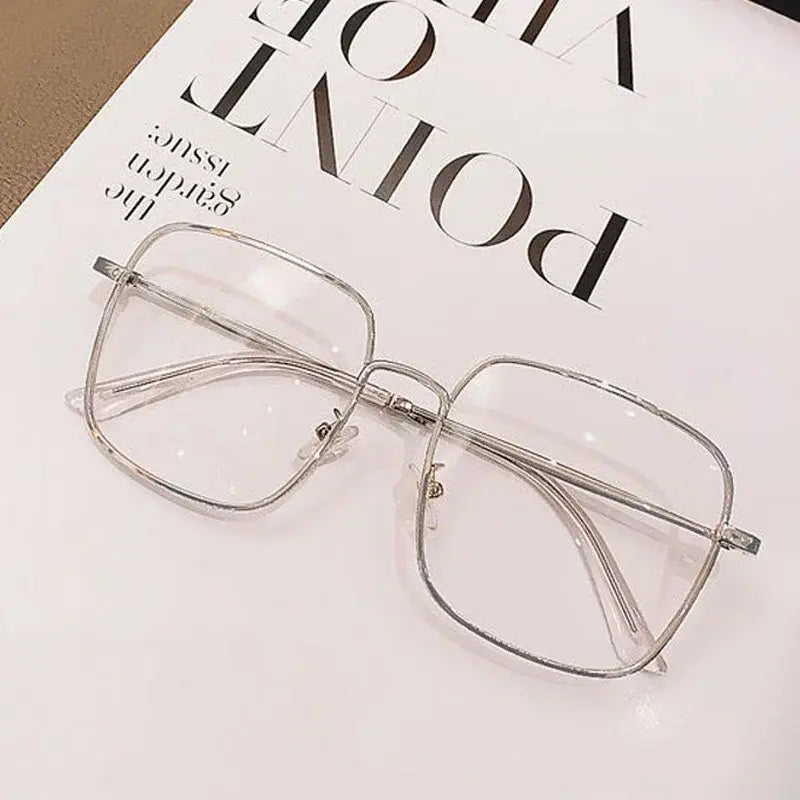 Photochromic Square Glasses Rose Gold – UV400 Sun-Reactive Eyewear | Kabayan Bazaar