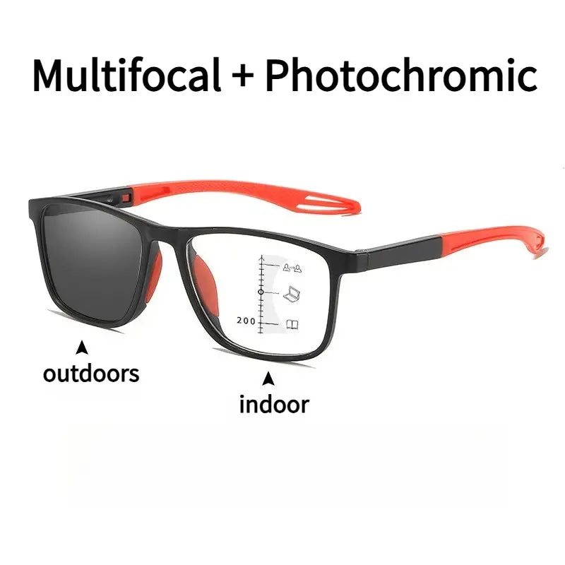 Progressive Multifocal Photochromic Reading Glass Near and Far