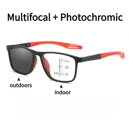Progressive Multifocal Photochromic Reading Glass Near and Far