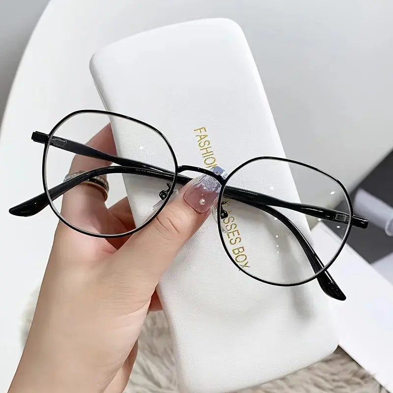 Anti-Radiation Glasses – Round Metal Frame Blue Light Blocking Eyewear (Unisex) | Kabayan Bazaar