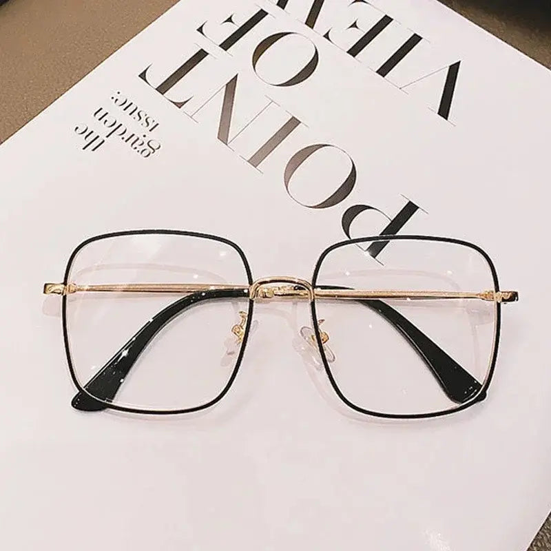 Photochromic Square Glasses Rose Gold – UV400 Sun-Reactive Eyewear | Kabayan Bazaar