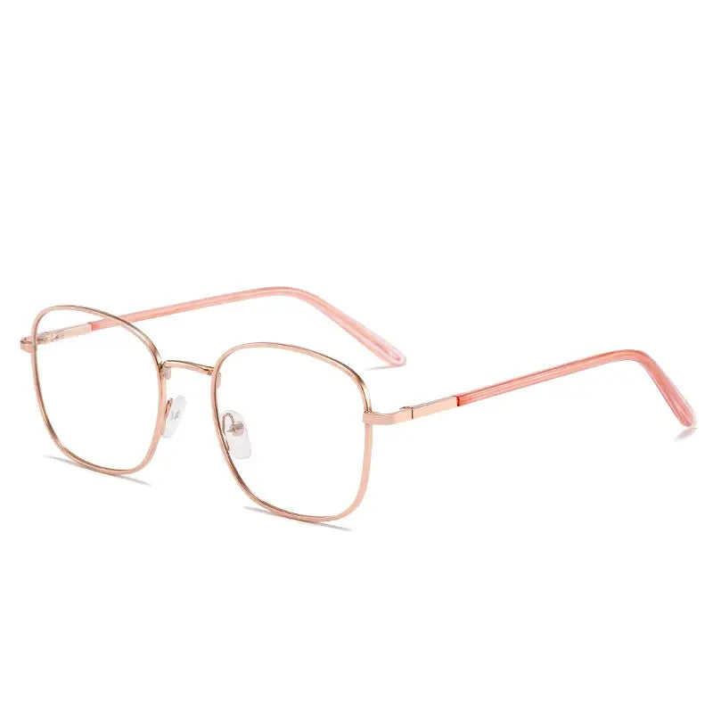 Photochromic Anti-Blue Light Glasses | Gold Square Metal Frame – UV400 Sun-Reactive Eyeglasses | Kabayan Bazaar UAE