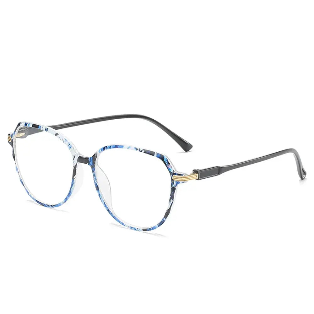 "Anti-Radiation Glasses UAE – Green Marble Round Frame Blue Light Blocking Eyewear (Unisex)"