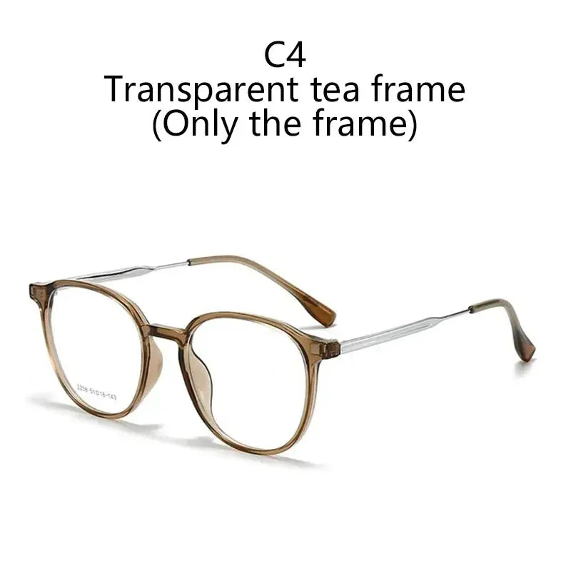Anti-Radiation Round Eyeglasses Frame – Black Blue Light Blocking Glasses | UAE