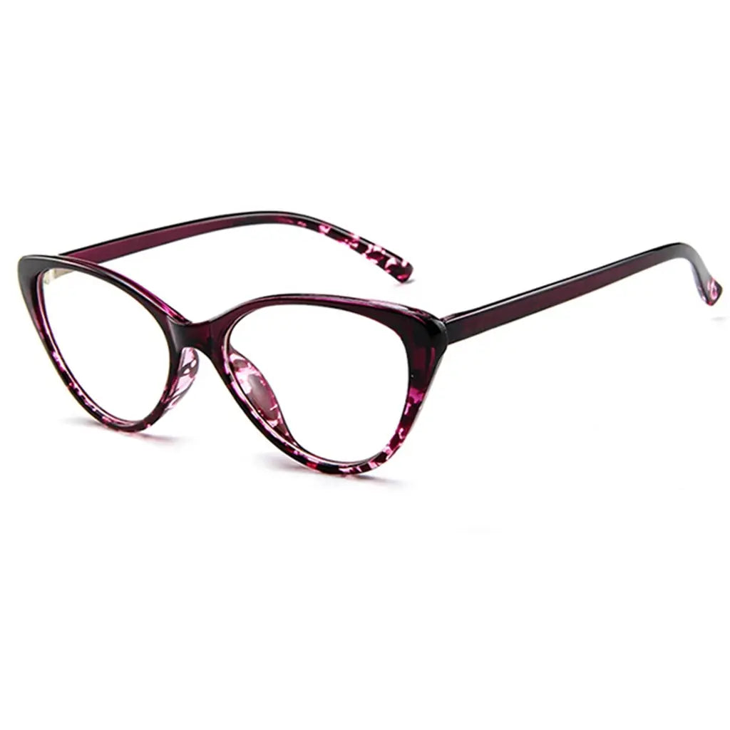 Cat-Eye Anti-Radiation Glasses – Black & Red Gradient Blue Light Blocking Frame | UAE