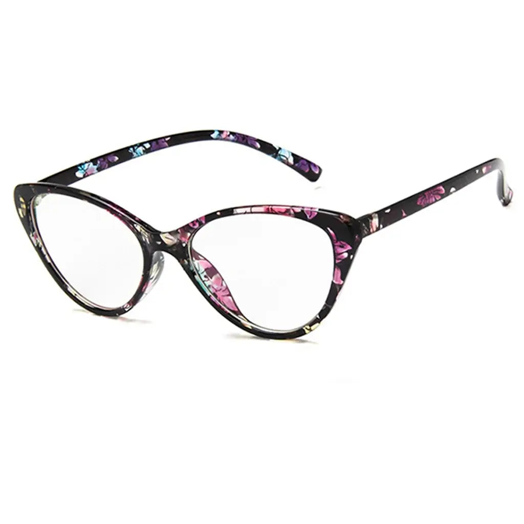 Cat-Eye Anti-Radiation Glasses – Black & Red Gradient Blue Light Blocking Frame | UAE