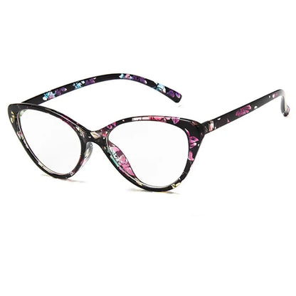 Cat-Eye Anti-Radiation Glasses – Black & Red Gradient Blue Light Blocking Frame | UAE