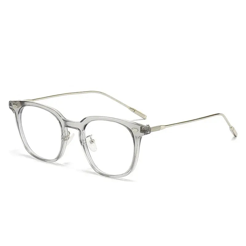 Square Frame Optical Glasses | Black & Silver Two-Tone Frame Photochromic +Anti-Blue Light Eyeglasses | Kabayan Bazaar UAE