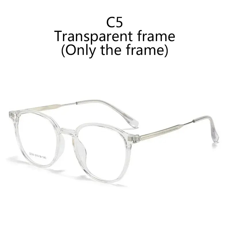 Anti-Radiation Round Eyeglasses Frame – Black Blue Light Blocking Glasses | UAE
