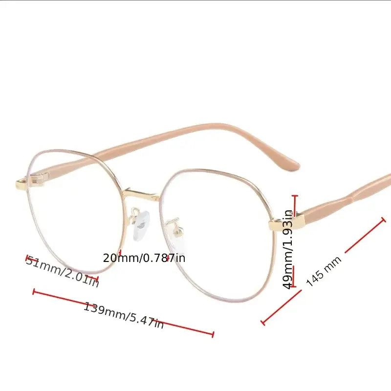 Anti-Radiation Glasses – Round Metal Frame Blue Light Blocking Eyewear (Unisex) | Kabayan Bazaar