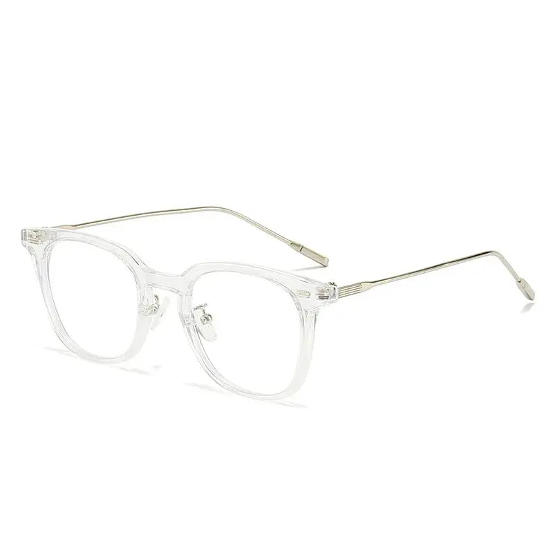 Square Frame Optical Glasses | Black & Silver Two-Tone Frame Photochromic +Anti-Blue Light Eyeglasses | Kabayan Bazaar UAE