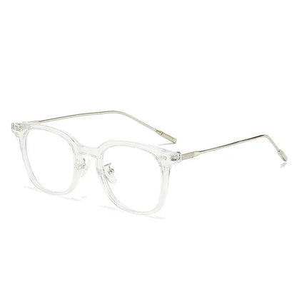 Square Frame Optical Glasses | Black & Silver Two-Tone Frame Photochromic +Anti-Blue Light Eyeglasses | Kabayan Bazaar UAE