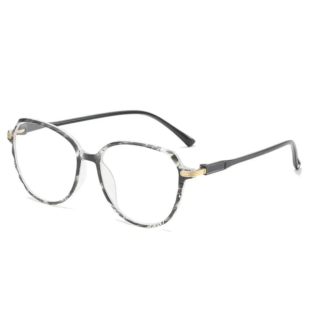 "Anti-Radiation Glasses UAE – Green Marble Round Frame Blue Light Blocking Eyewear (Unisex)"