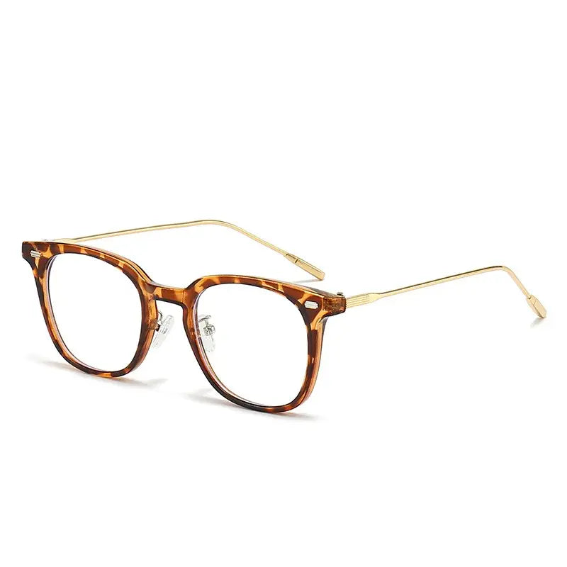 Square Frame Optical Glasses | Black & Silver Two-Tone Frame Photochromic +Anti-Blue Light Eyeglasses | Kabayan Bazaar UAE