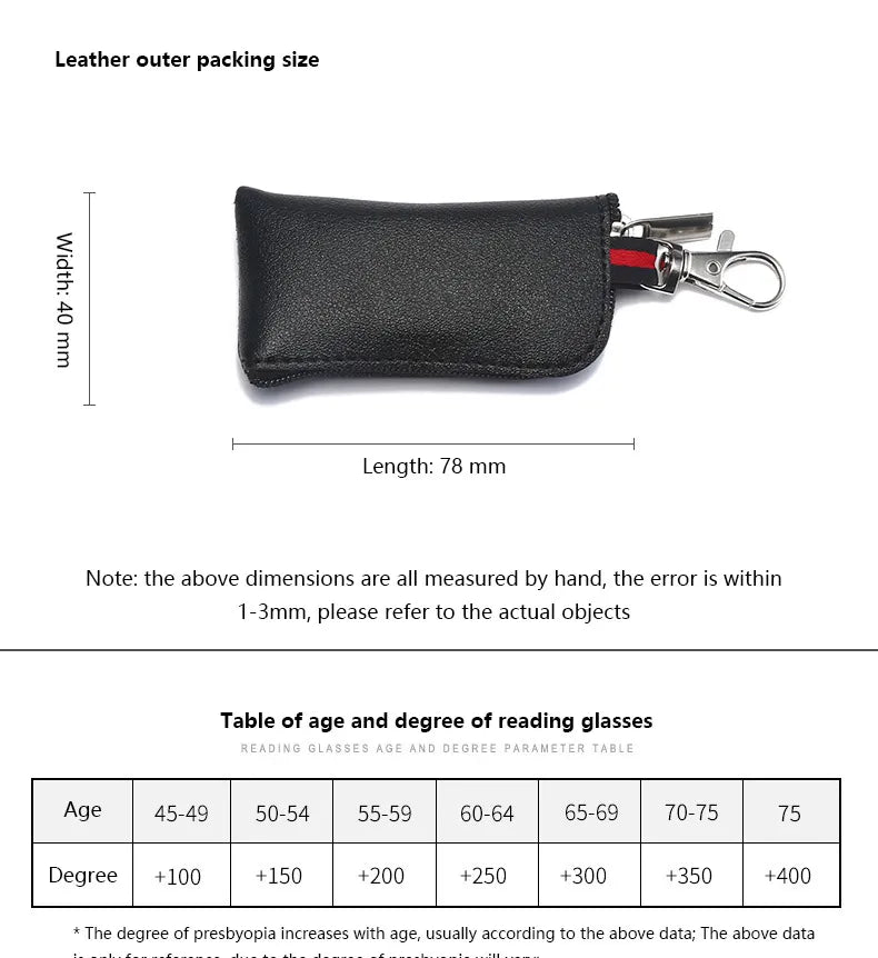 Compact Folding Keychain Case - Reading Grade Glasses | Kabayan Bazaar