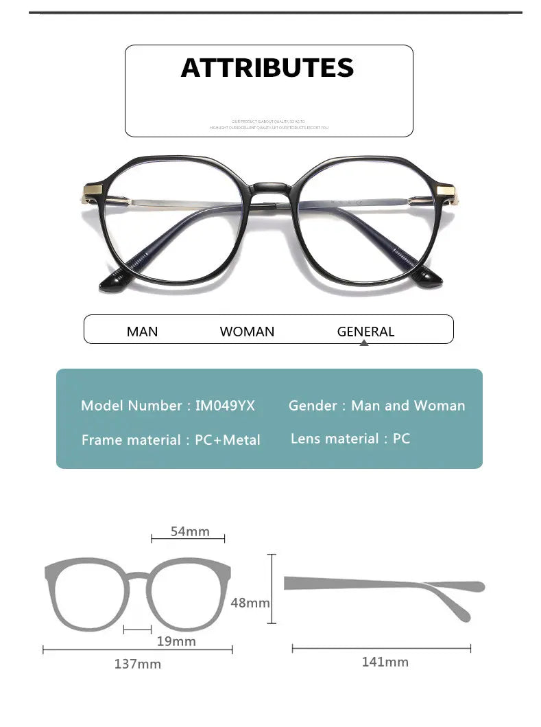 Vintage Round Geometric Frame - Reading Grade Glasses | Kabayan Bazaar