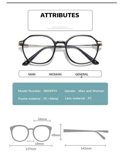 Vintage Round Geometric Frame - Reading Grade Glasses | Kabayan Bazaar