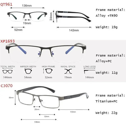 Classic Half-Rim Rectangle - Reading Grade Glasses | Kabayan Bazaar